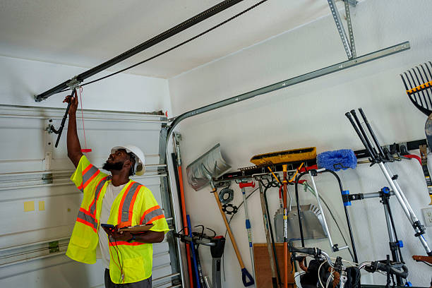 Professional Garage Door Panel Replacement technician working in Winnebago County County, IL
